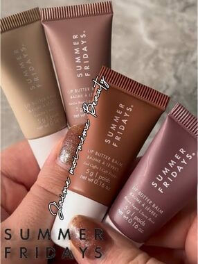 Summer Fridays Lip Butter Balm Set Vanilla Brown Sugar Vanilla Beige Iced Coffee
